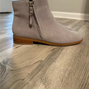 Kate Spade Gray Ankle Booties with Side Zipper